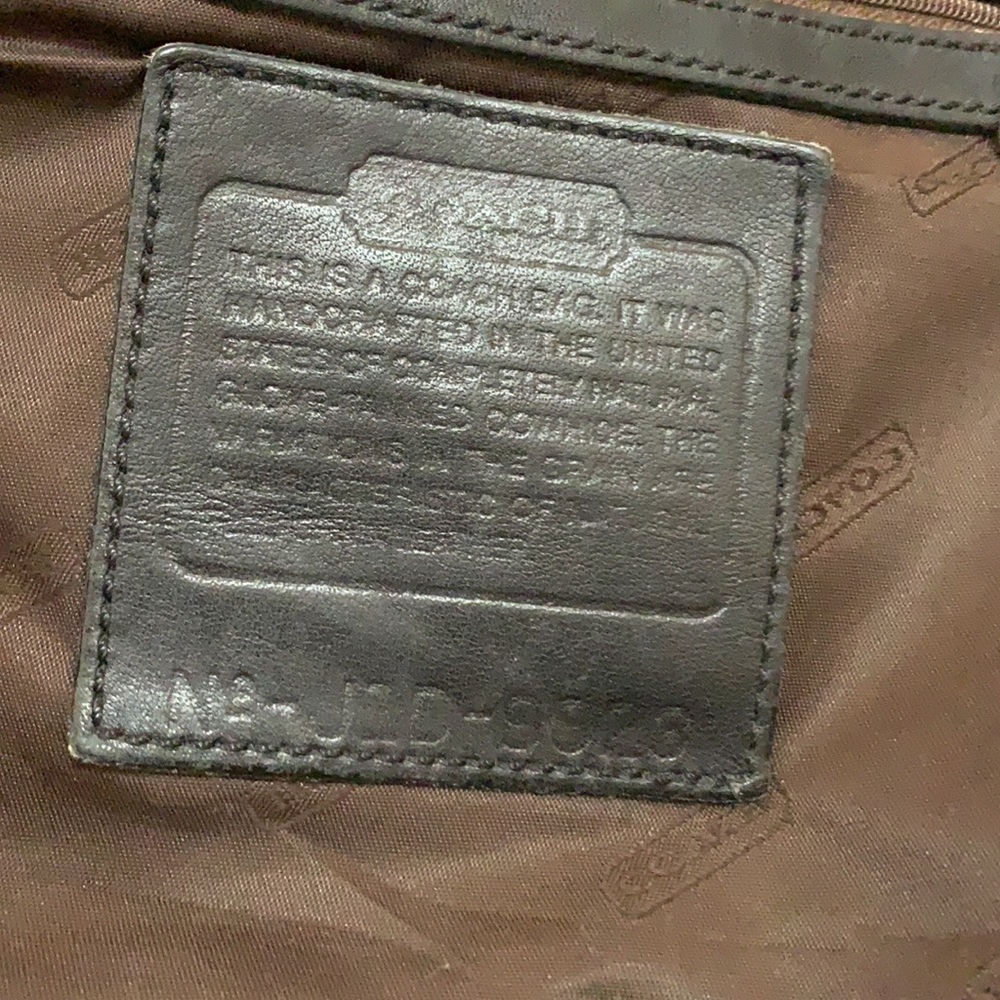 Coach Black Leather Hobo Shoulder Bag - Picture 6 of 9